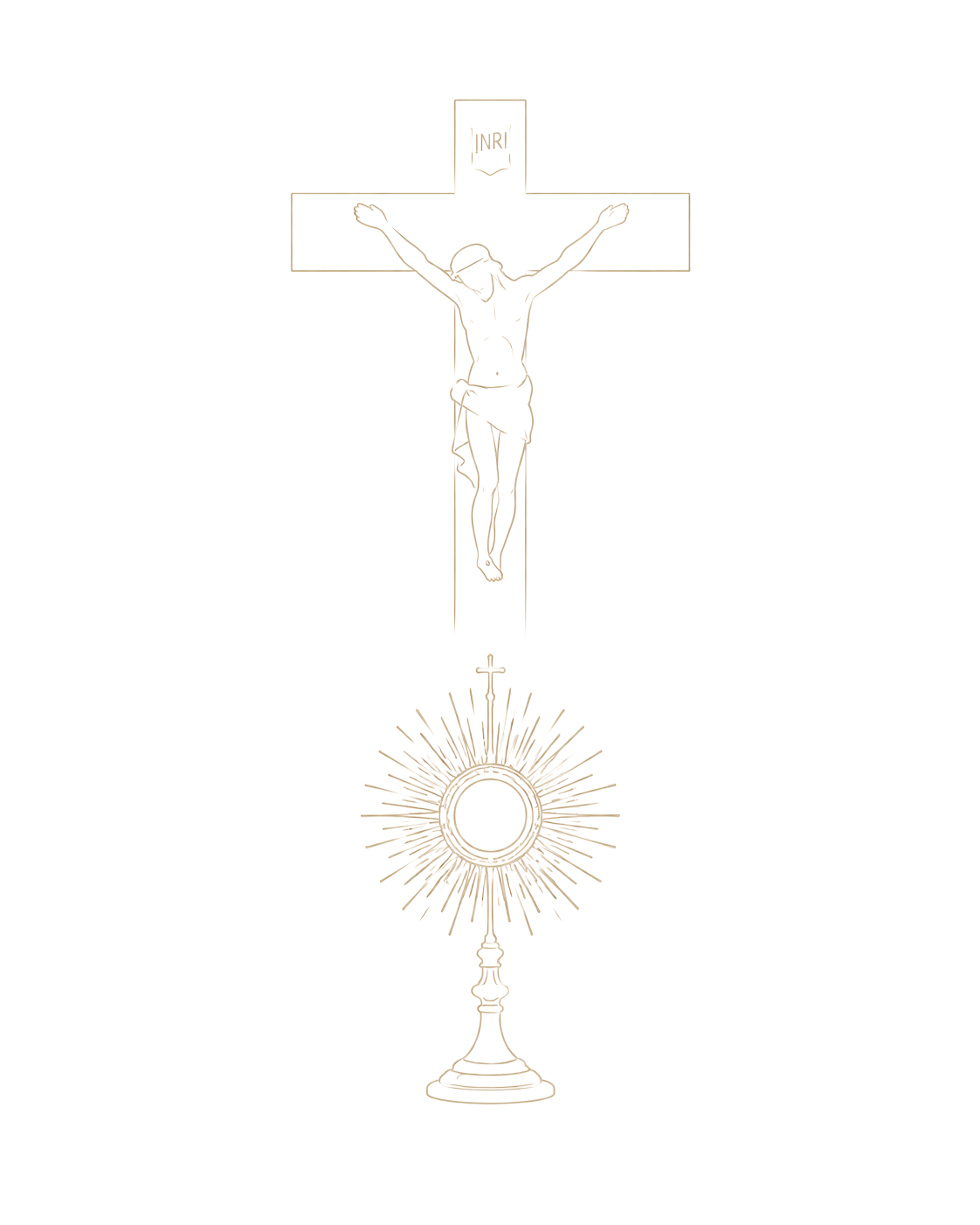Kreuz und Monstranz — eucharistische Anbetung